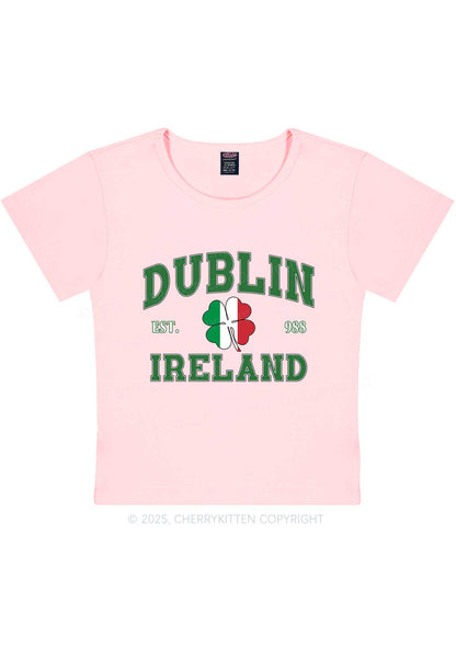 Dublin Ireland St Patricks Y2K Baby Tee Cherrykitten