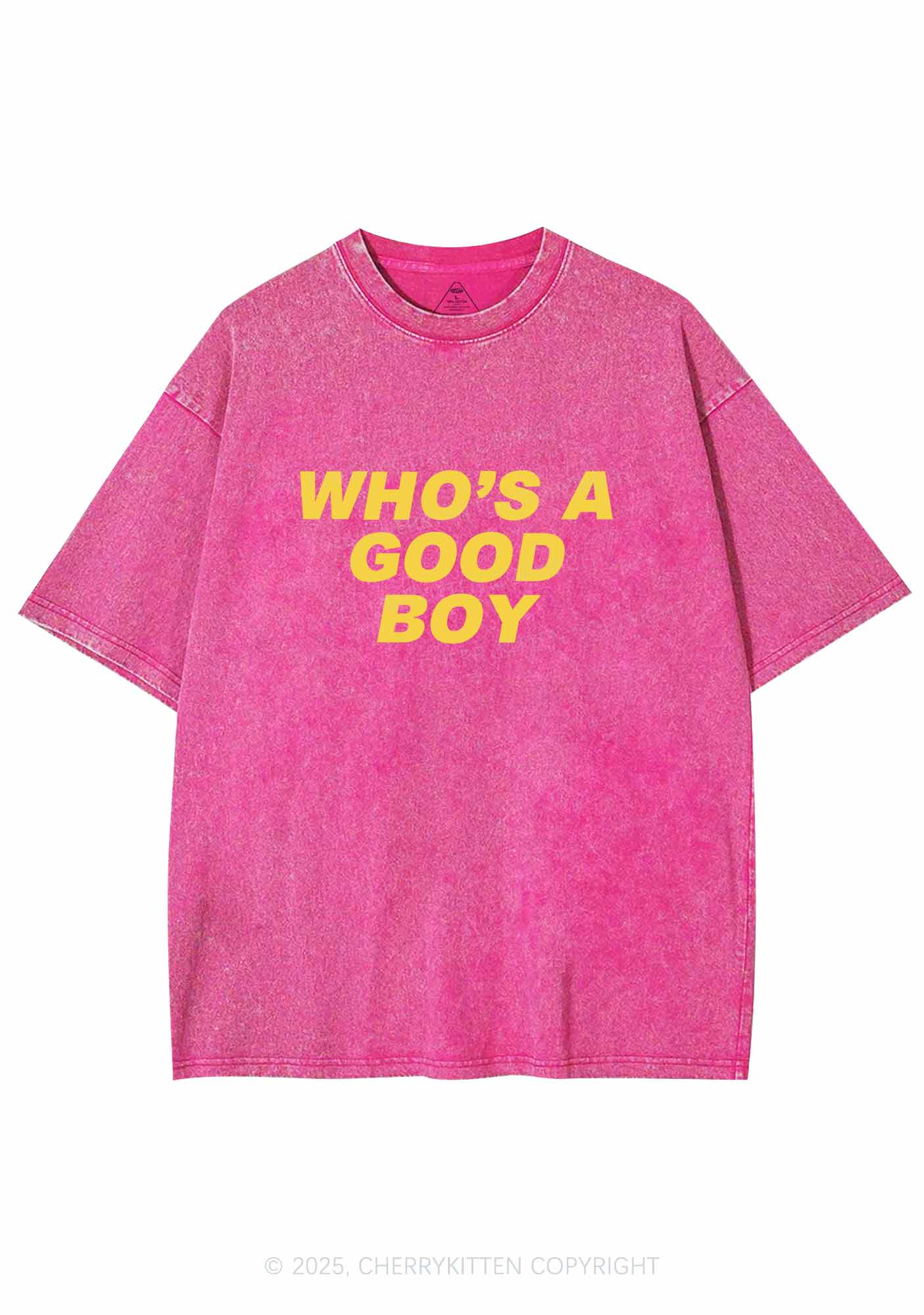 Who's A Good Boy Y2K Washed Tee Cherrykitten