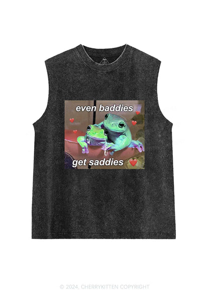 Two Baddie Frogs Y2K Washed Tank Cherrykitten