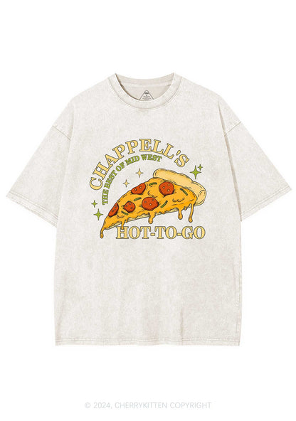 Hot To Go Pizza Y2K Washed Tee Cherrykitten