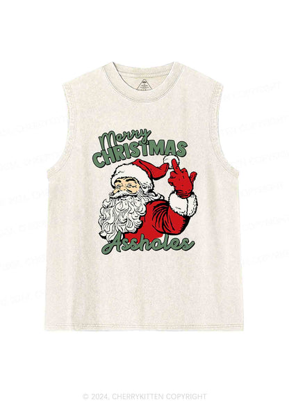 Merry Christmas Y2K Washed Tank Cherrykitten