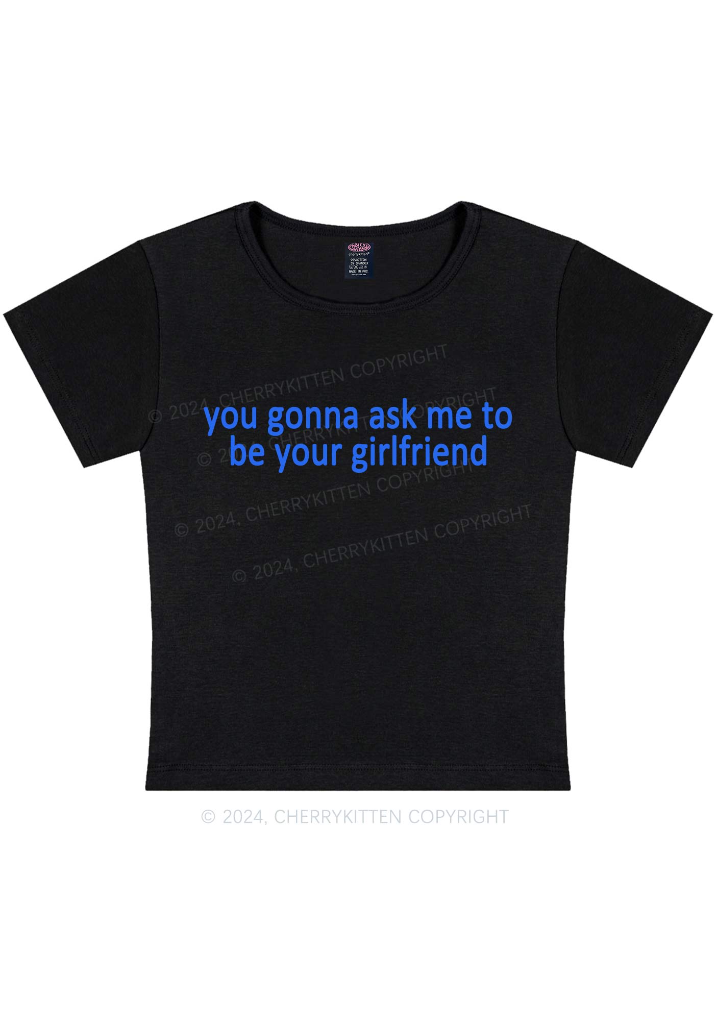 Be Your Girlfriend Y2K Baby Tee Cherrykitten