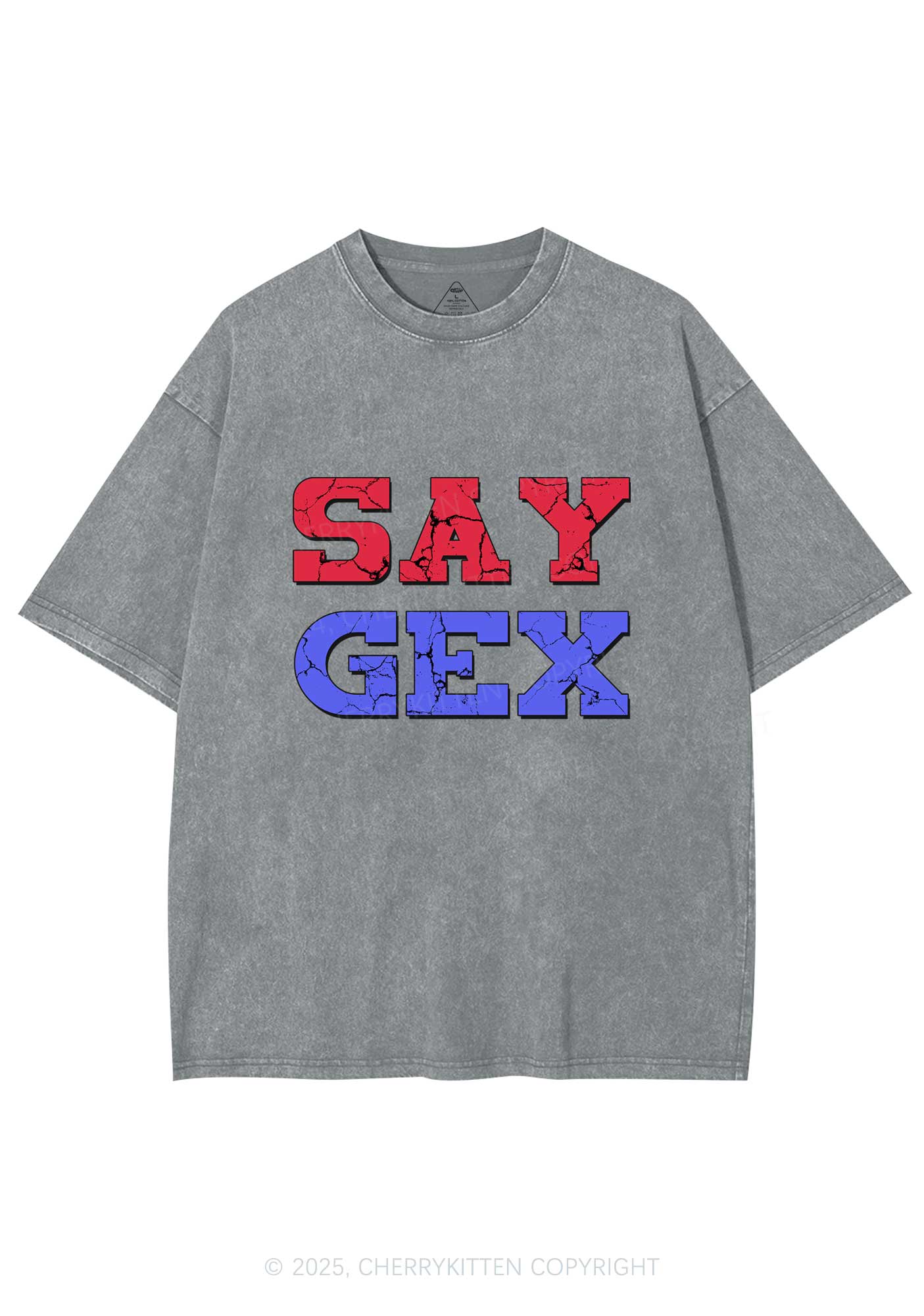 Say Gex Y2K Washed Tee Cherrykitten