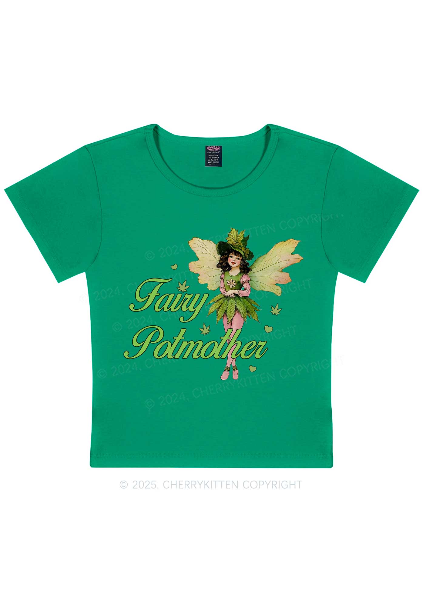 Fairy Potmother Y2K Baby Tee Cherrykitten