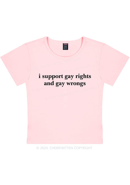 Support Gay Rights Y2K Baby Tee Cherrykitten