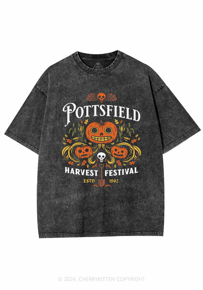 Halloween Harvest Festival Y2K Washed Tee Cherrykitten