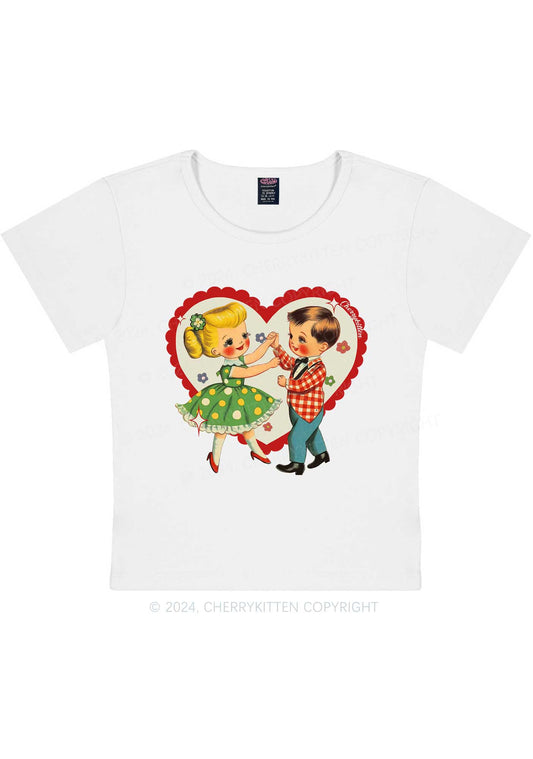 Dancing Kids Y2K Valentine's Day Baby Tee Cherrykitten