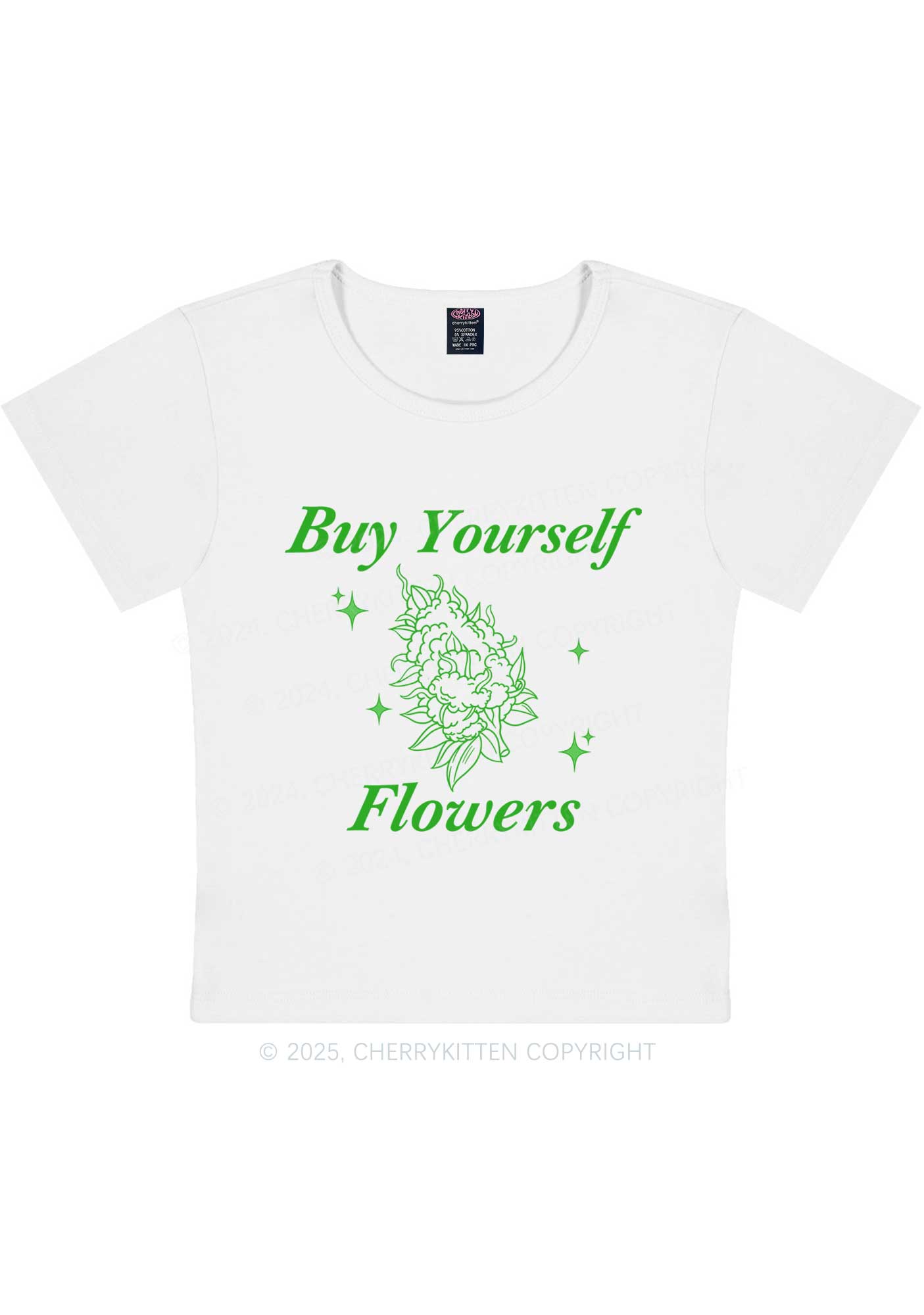 Buy Yourself Flowers Y2K Baby Tee Cherrykitten