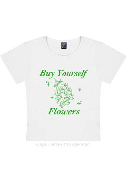 Buy Yourself Flowers Y2K Baby Tee Cherrykitten