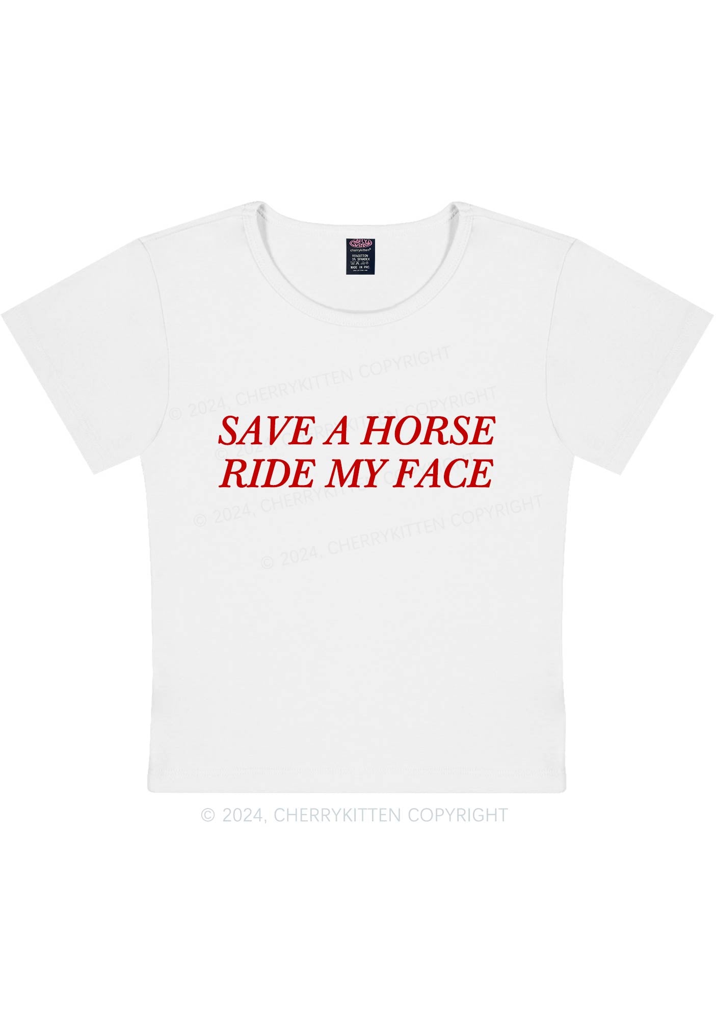 Ride My Face Y2K Baby Tee Cherrykitten