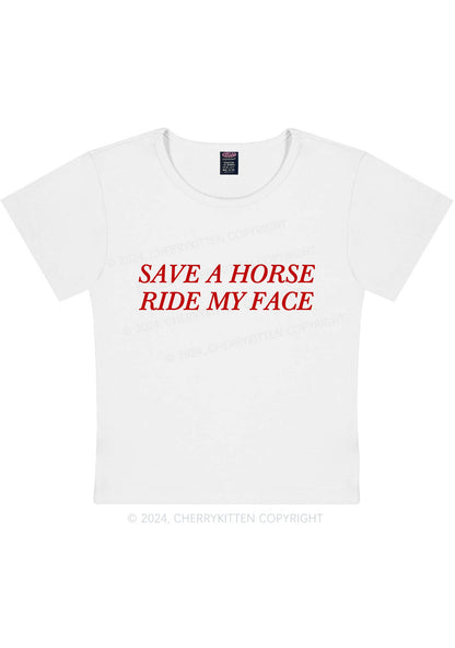 Ride My Face Y2K Baby Tee Cherrykitten