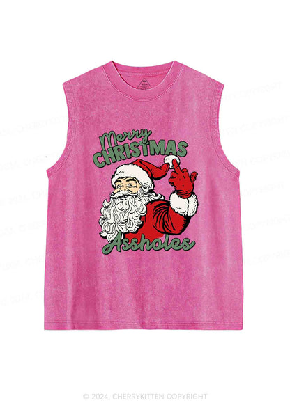 Merry Christmas Y2K Washed Tank Cherrykitten