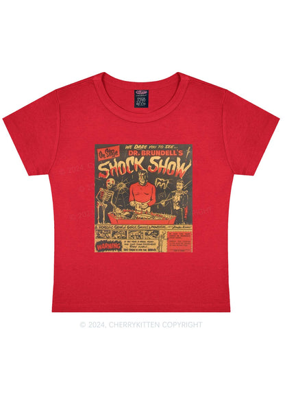 Halloween Shock Show Y2K Baby Tee Cherrykitten