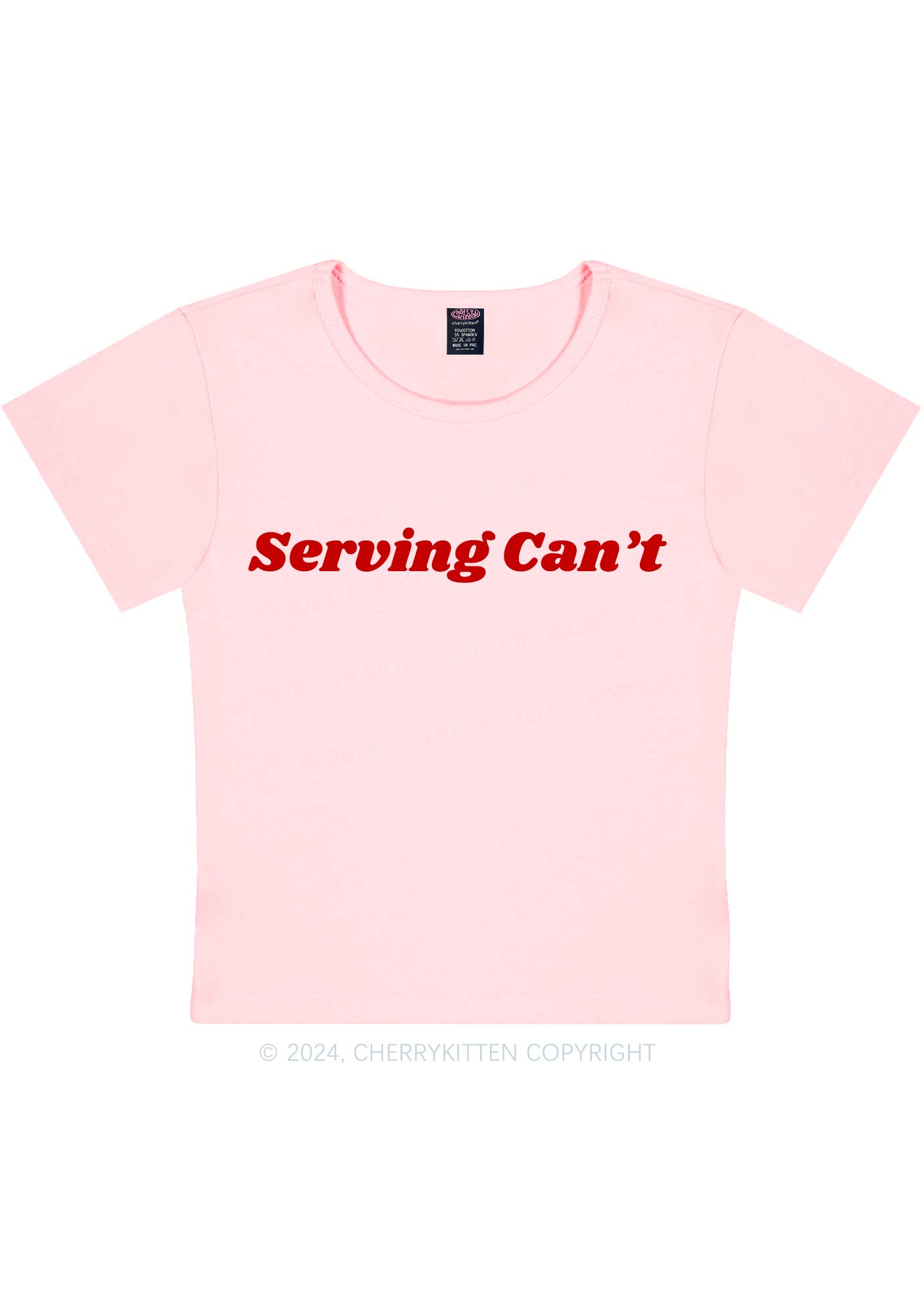 Serving Cant Y2K Baby Tee Cherrykitten