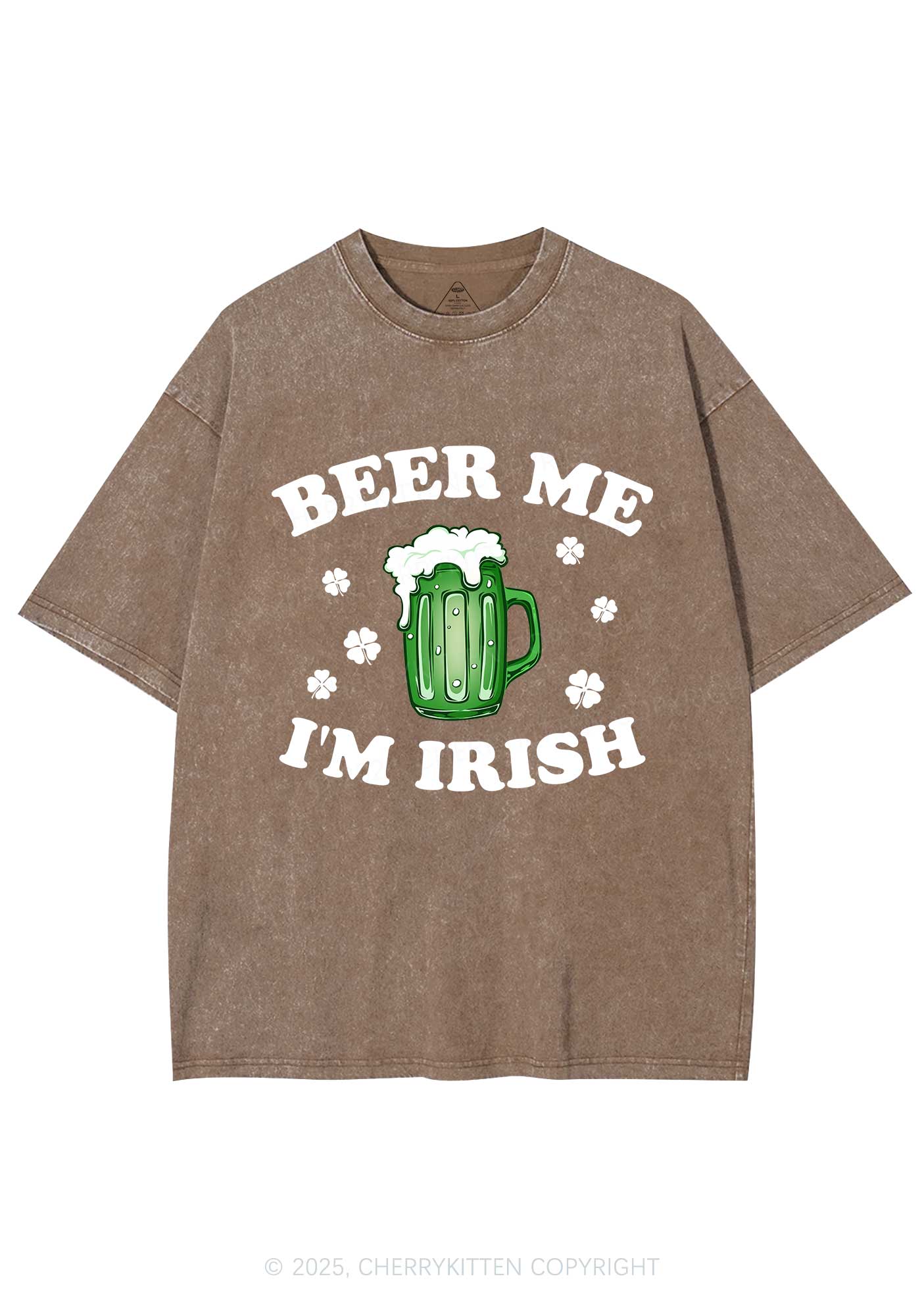 Beer Me Im Irish St Patricks Y2K Washed Tee Cherrykitten