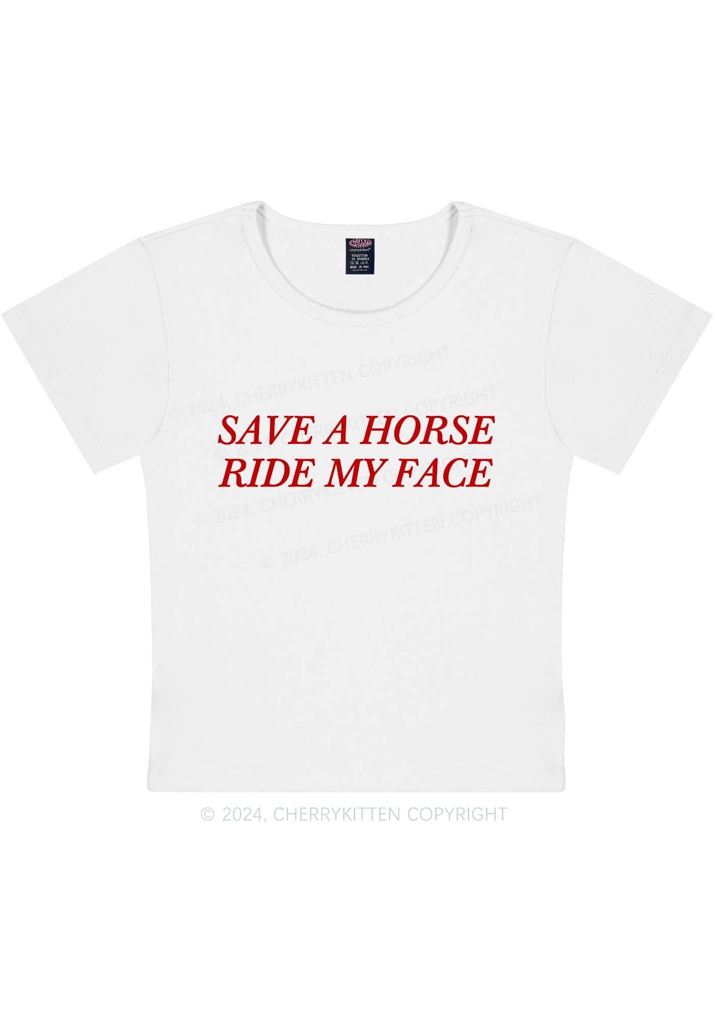 Curvy Ride My Face Y2K Baby Tee Cherrykitten