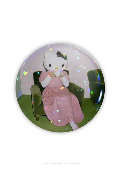 Retro Cat Girl 1Pc Y2K Pin Cherrykitten