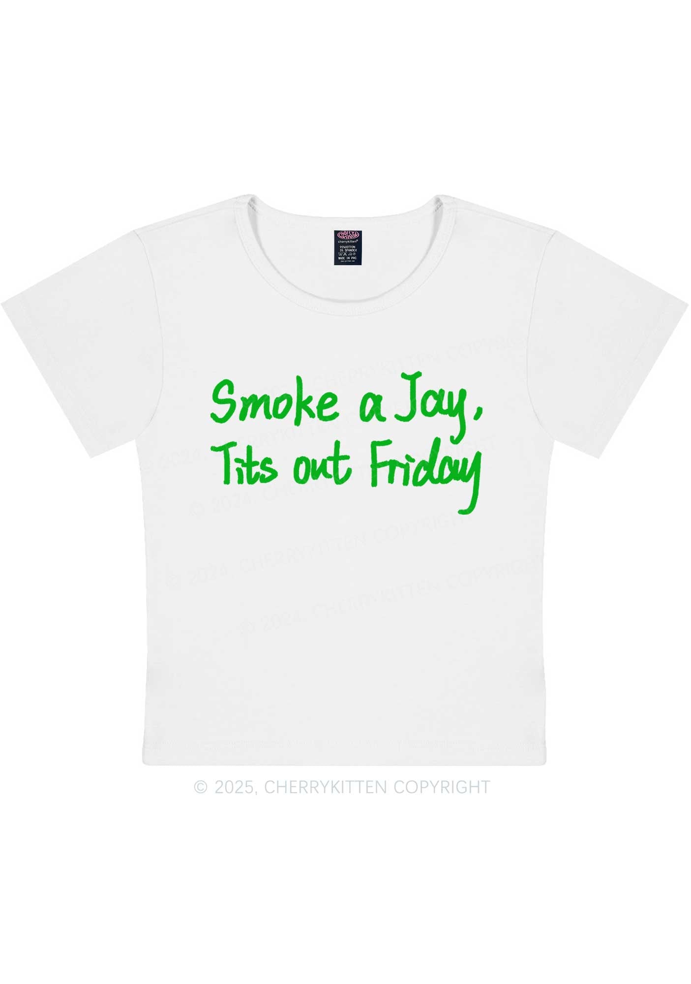 Smoke A Jay Y2K Baby Tee Cherrykitten