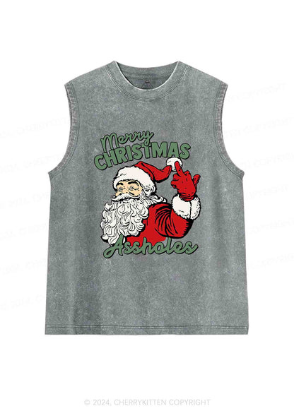 Merry Christmas Y2K Washed Tank Cherrykitten