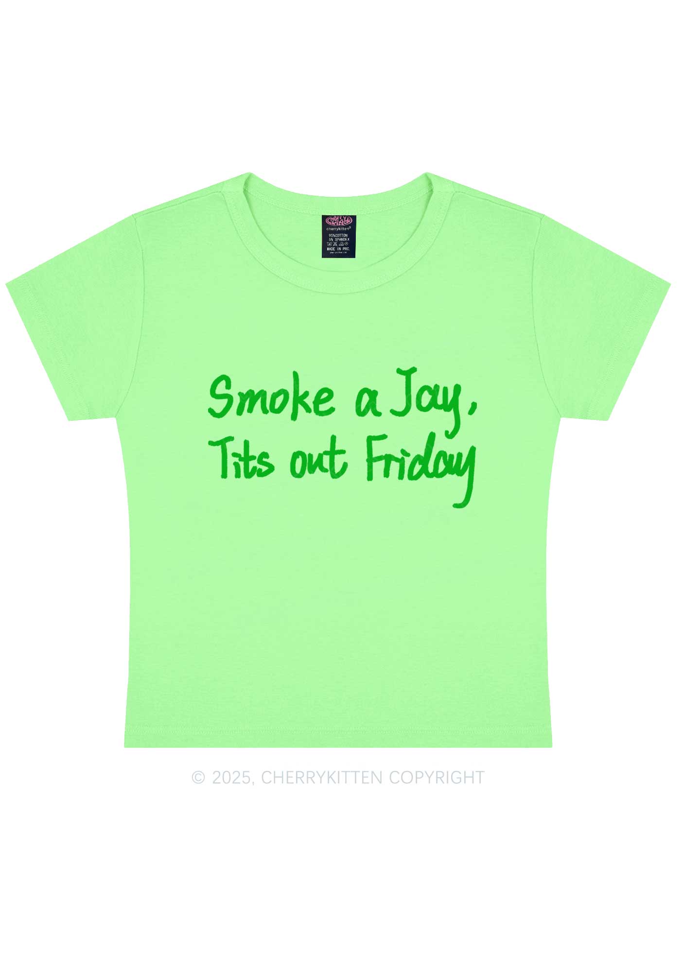 Smoke A Jay Y2K Baby Tee Cherrykitten