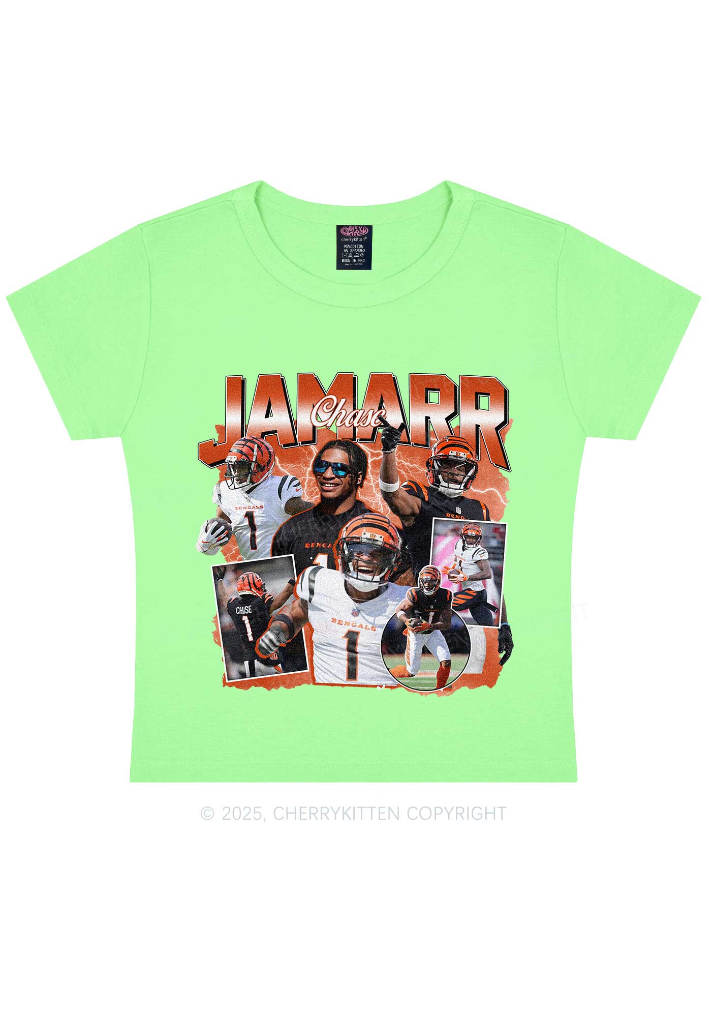 Orange Jamarr Y2K Super Bowl Baby Tee Cherrykitten