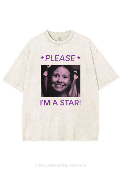 Halloween I'm A Star Y2K Washed Tee Cherrykitten