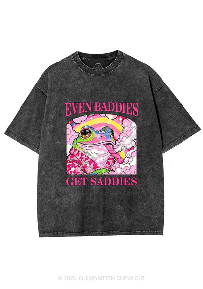 Baddies Smoking Frog Y2K Washed Tee Cherrykitten