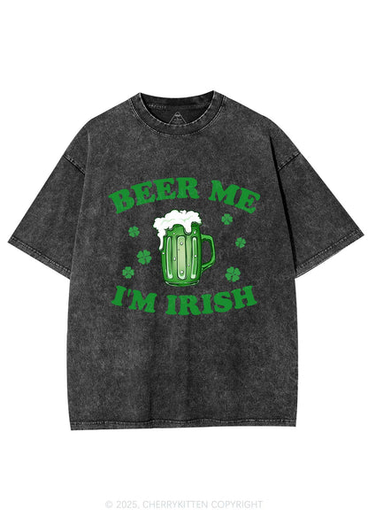 Beer Me Im Irish St Patricks Y2K Washed Tee Cherrykitten