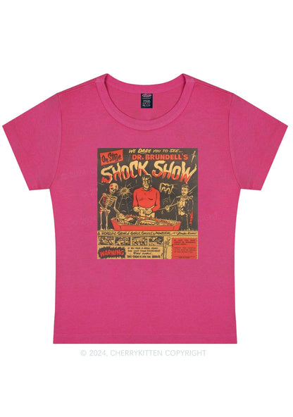 Halloween Shock Show Y2K Baby Tee Cherrykitten