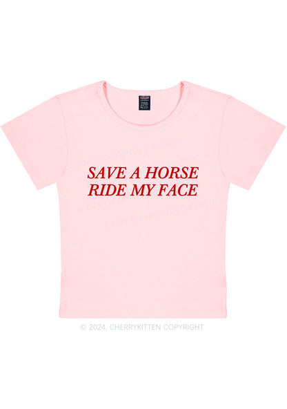 Ride My Face Y2K Baby Tee Cherrykitten