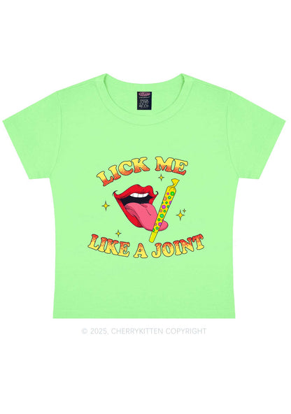 Lick Me Like A Joint Y2K Baby Tee Cherrykitten