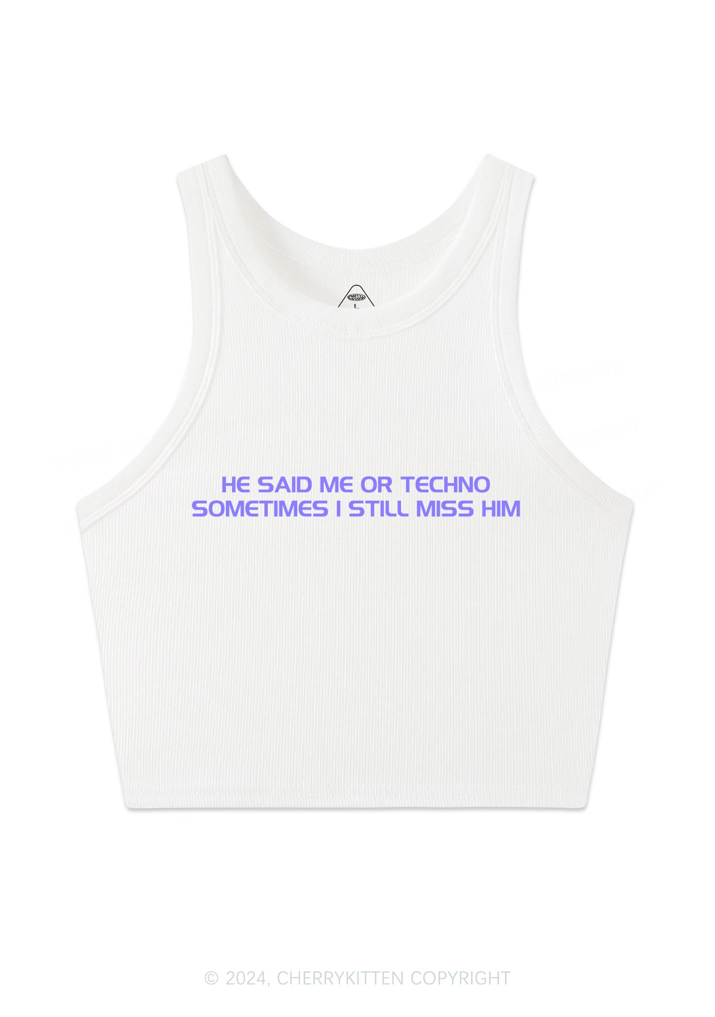 Me Or Techno Y2K Crop Tank Top Cherrykitten