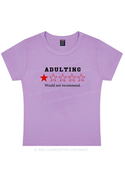 Adulting Not Recommend Y2K Baby Tee Cherrykitten