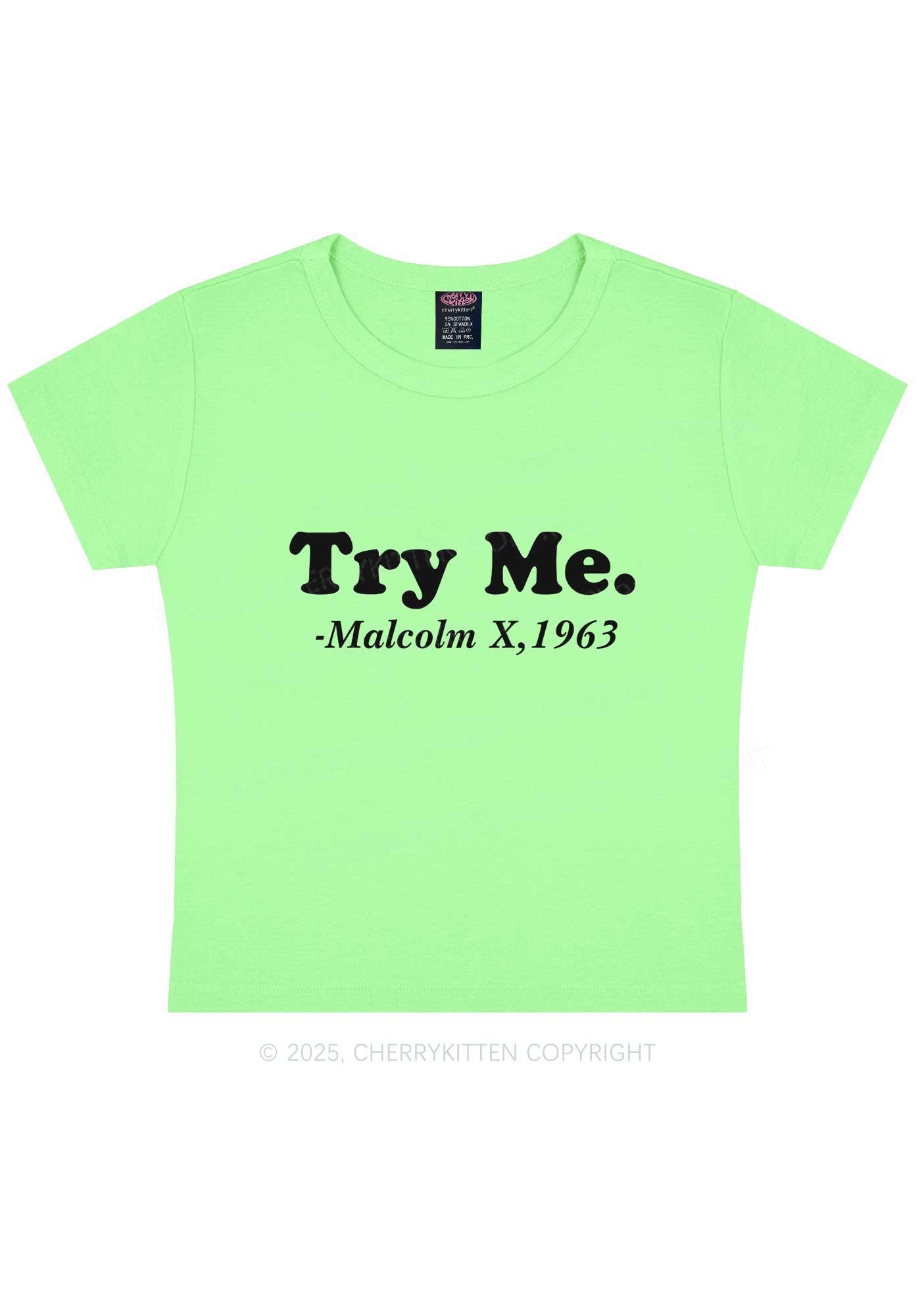 Try Me Y2K Baby Tee Cherrykitten