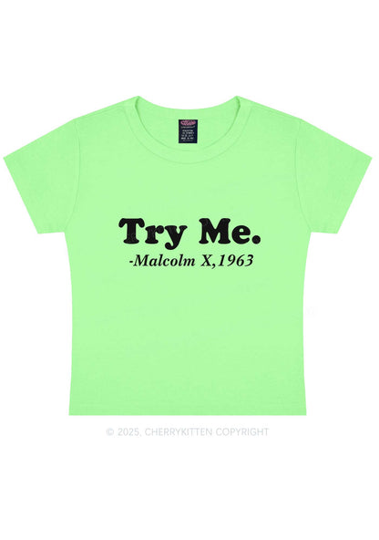 Try Me Y2K Baby Tee Cherrykitten