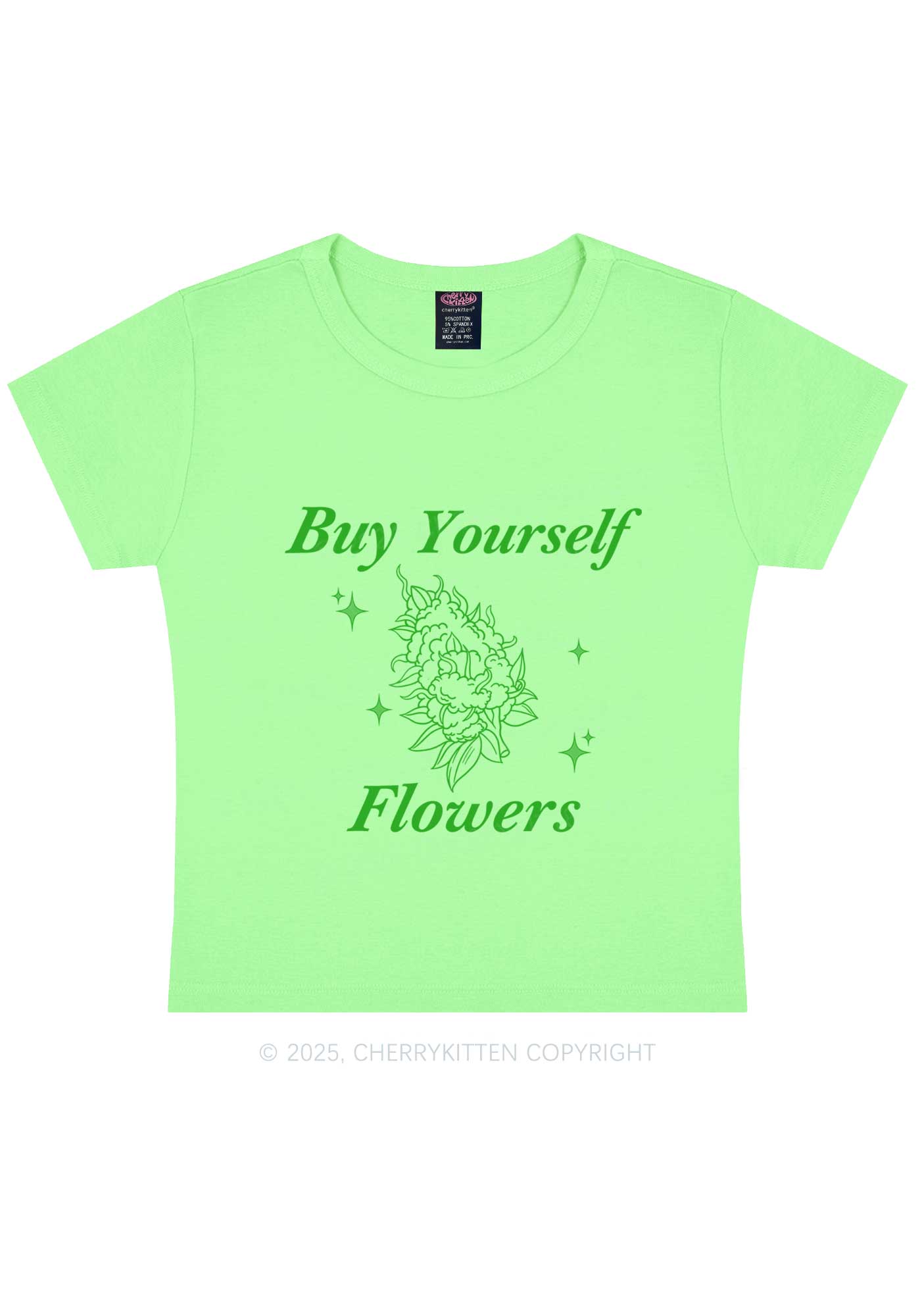 Buy Yourself Flowers Y2K Baby Tee Cherrykitten