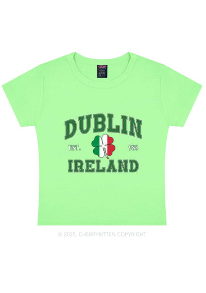 Dublin Ireland St Patricks Y2K Baby Tee Cherrykitten