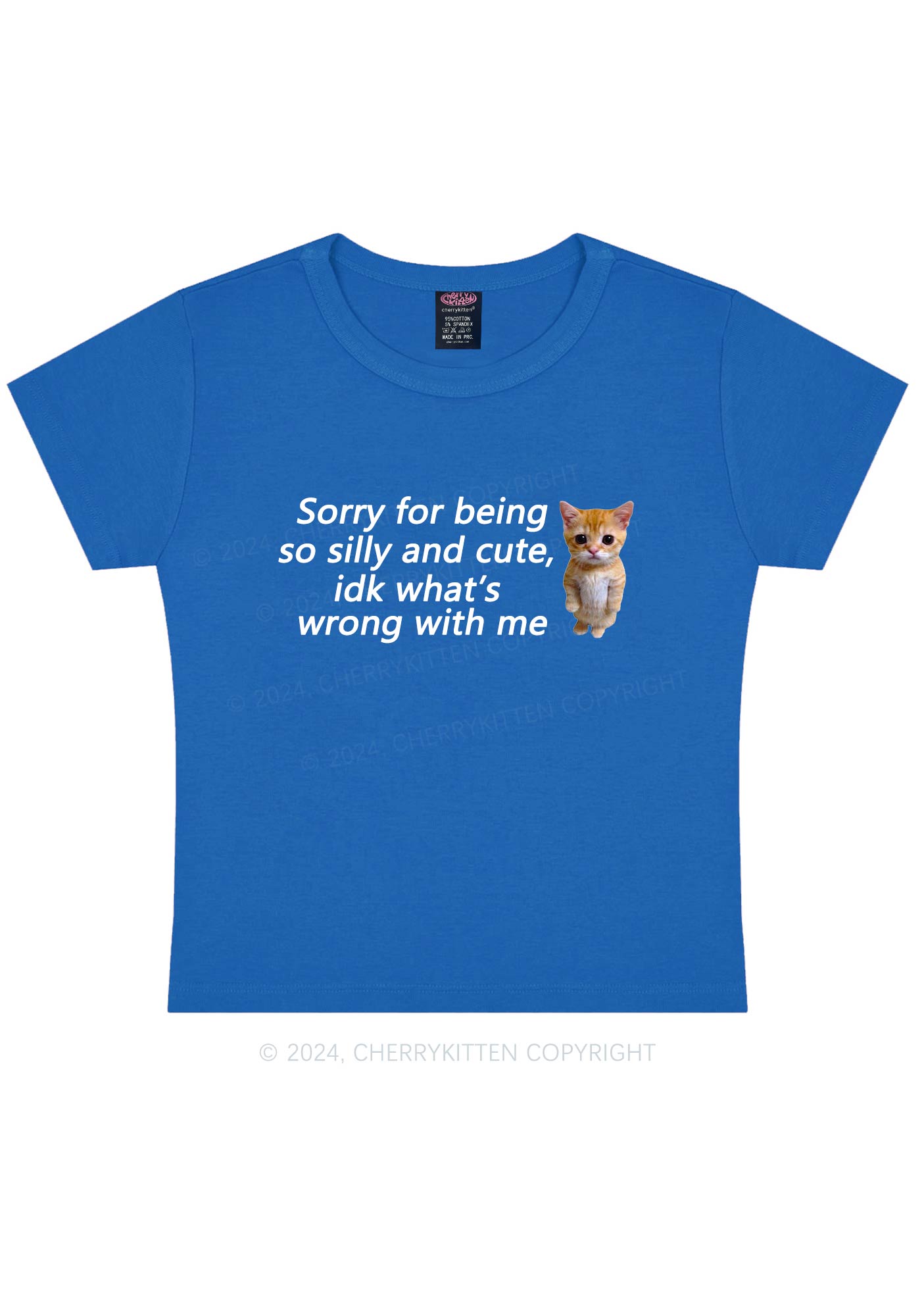 Sorry For Being Silly Y2K Baby Tee Cherrykitten