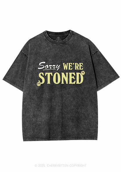 Sorry We're Stoned Y2K Washed Tee Cherrykitten