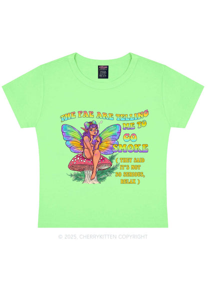 The Fae Smoke Y2K Baby Tee Cherrykitten