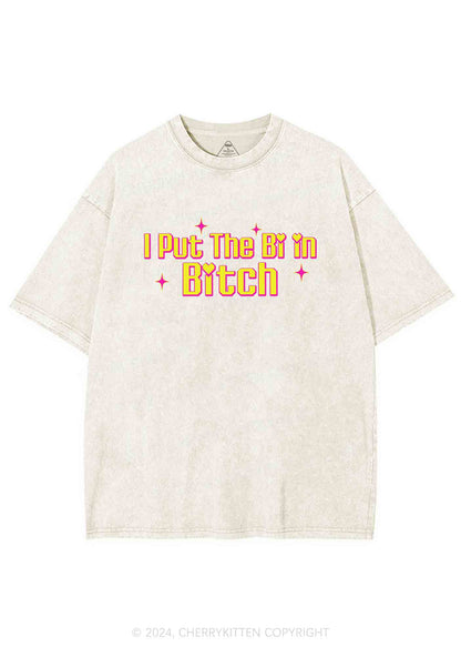 Put The Bi In Bxxch Y2K Washed Tee Cherrykitten