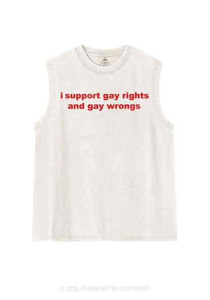 Support Gay Rights Y2K Washed Tank Cherrykitten