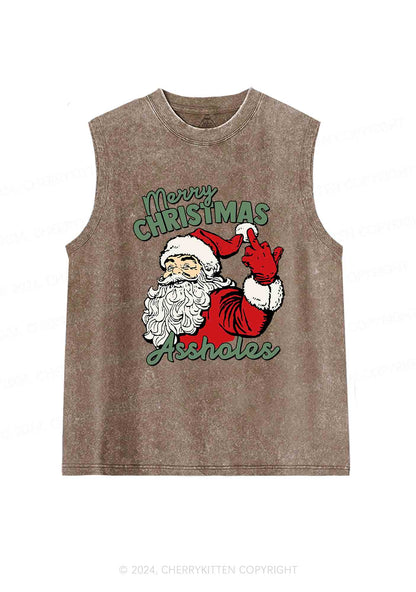 Merry Christmas Y2K Washed Tank Cherrykitten