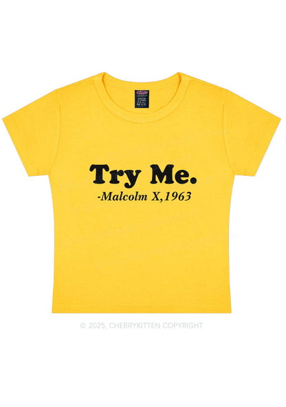 Try Me Y2K Baby Tee Cherrykitten