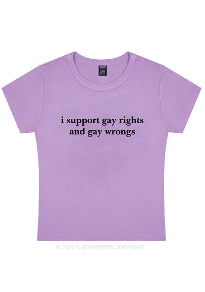 Curvy Support Gay Rights Y2K Baby Tee Cherrykitten