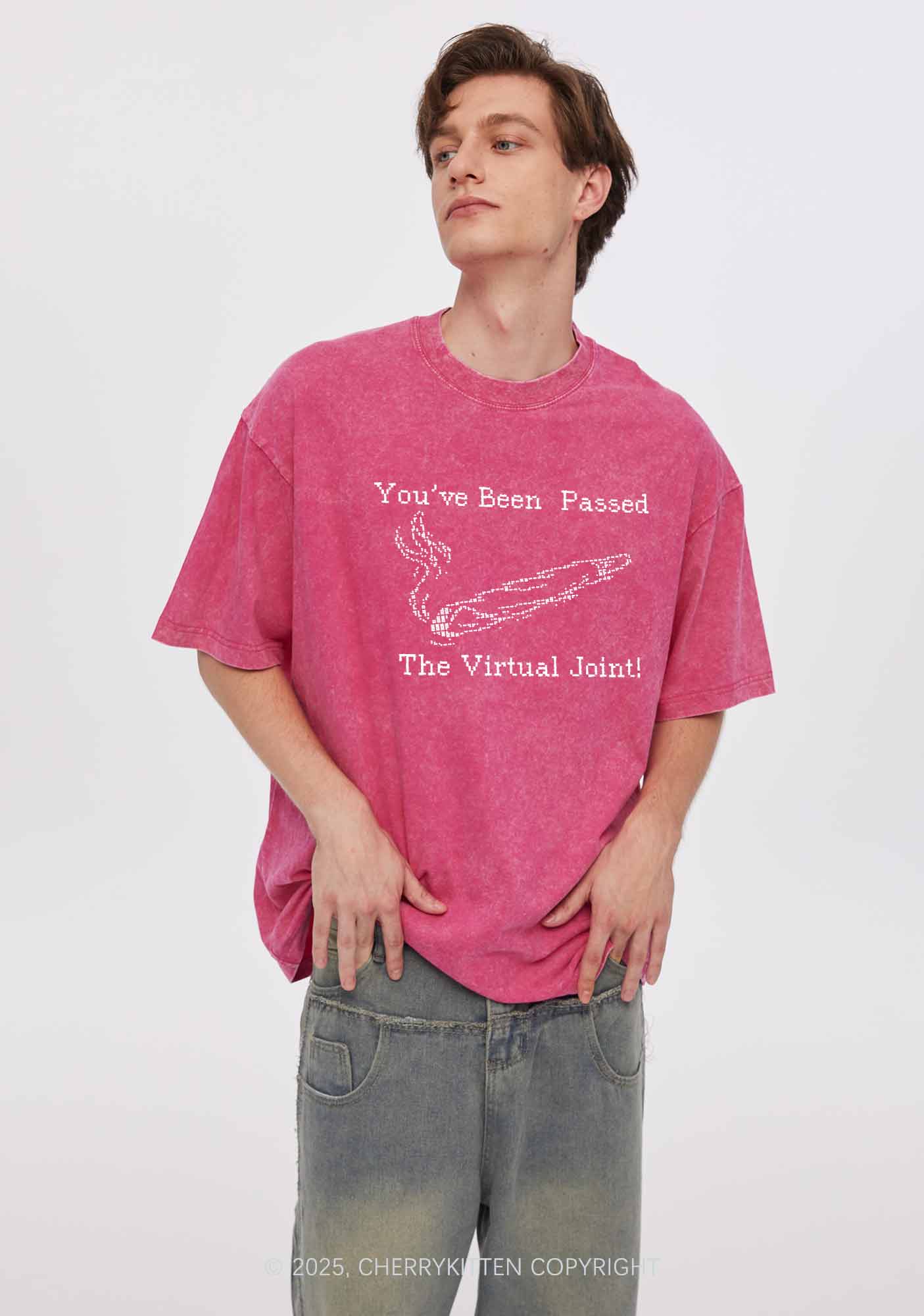 The Virtual Joint Y2K Washed Tee Cherrykitten