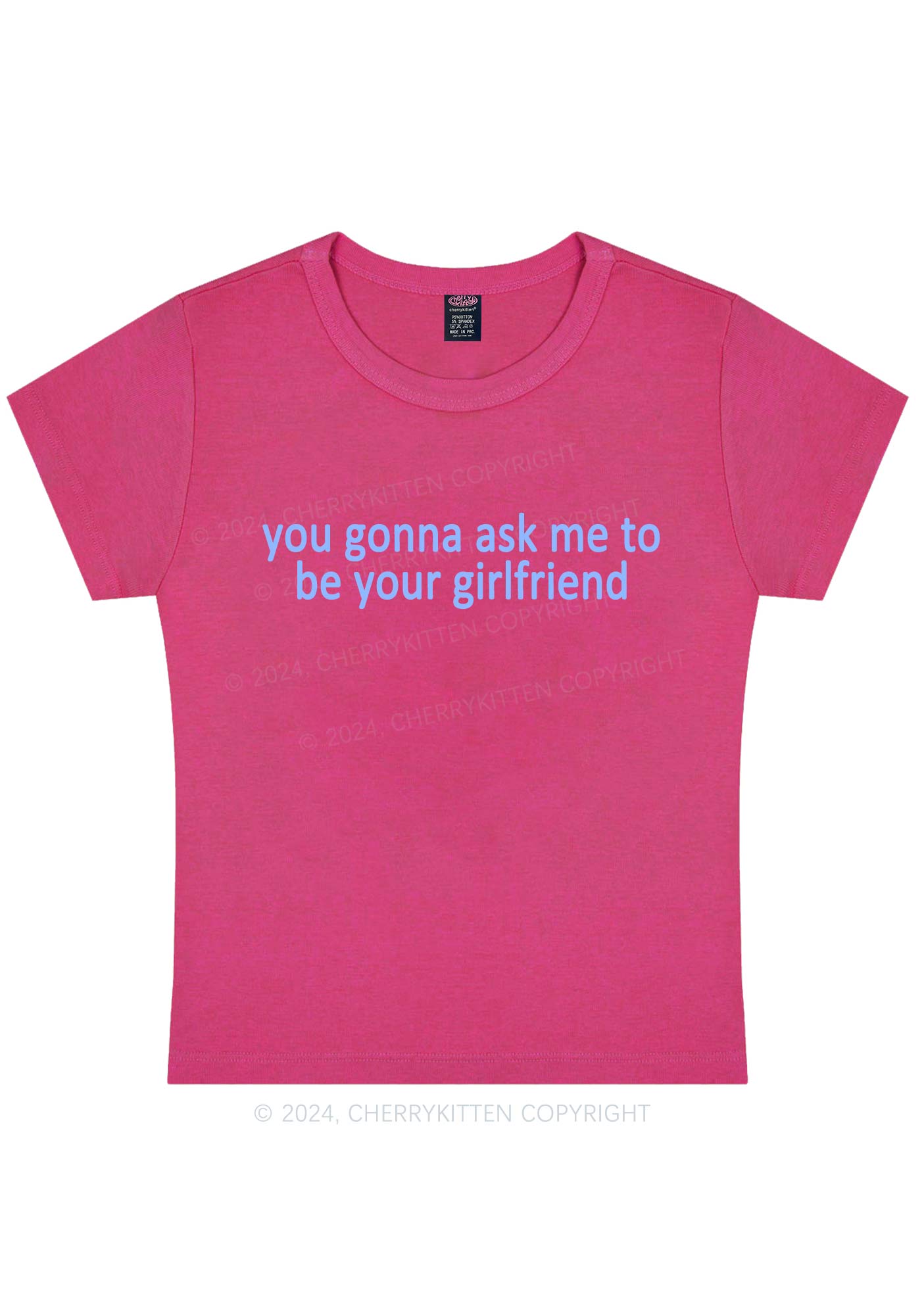 Be Your Girlfriend Y2K Baby Tee Cherrykitten