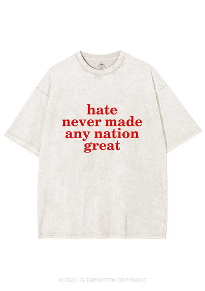 Hate Never Made Nation Great Y2K Washed Tee Cherrykitten