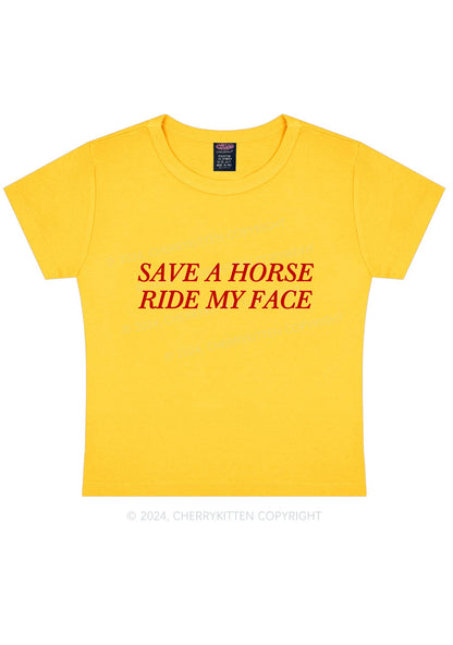 Ride My Face Y2K Baby Tee Cherrykitten