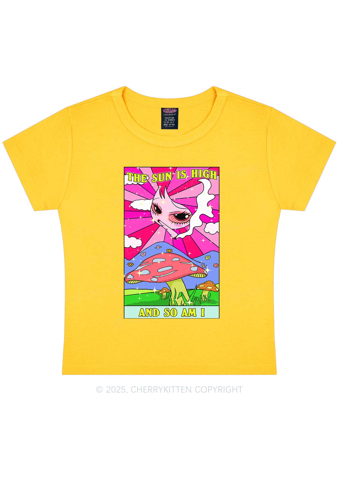 The Sun Is High Y2K Baby Tee Cherrykitten